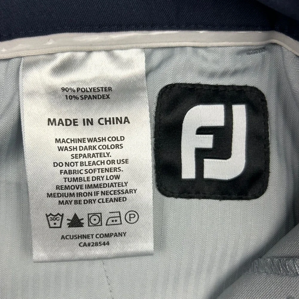 FootJoy Pro Tour Golf Pants Mens 38x32 Grey Performance Stretch Flat Front Chino
